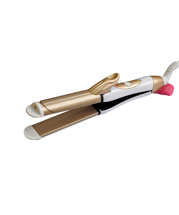 detail of TS-004 Portable 2 In 1 Hair Straightener With Ceramic Coated Aluminum Plates