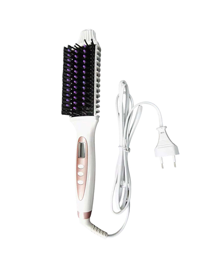 detail of ESC-400S Professional LCD Display Fast Heating Electric Hair Straightener Brush 2 In 1