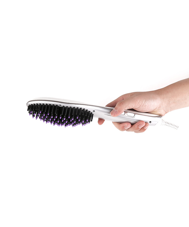 detail of ESC-200S Hair Straightening And Styling Brush With LCD Display