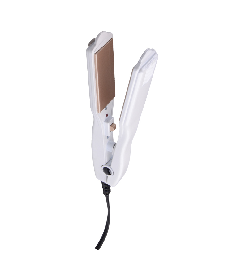 detail of TS-500 KESHIDA Mini Hair Straighteners With Ceramic Wide Heating Plates