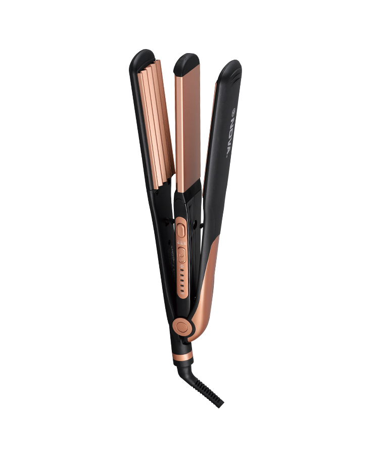 detail of TS-020 New Professional Tourmaline Ceramic Flat Iron LED Hair Straightener With 4cm Wide Plates